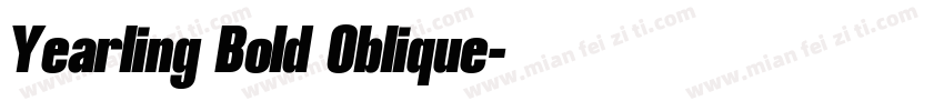 Yearling Bold Oblique字体转换
